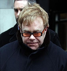 Elton John sings gibberish to his son