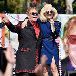 Elton John and Lady Gaga play free LA show