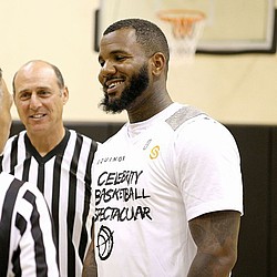 The Game charged with hitting cop