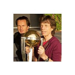 Mick Jagger handed Cricket Cup in Adelaide