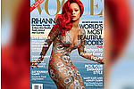 Rihanna Talks Curves In Vogue - Donning a sparkly nude gown and cascading red curls, Rihanna graces the cover of the April &quot;shape &hellip;