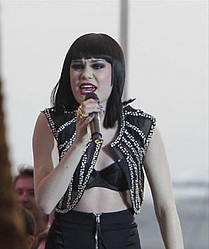 Jessie J on crutches after stage fall