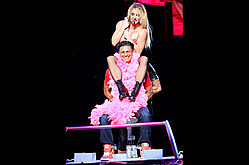 Britney Spears Wraps Her Legs Around DJ Pauly D&#039;s Head: Watch