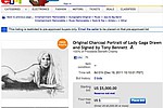Naked portrait of Lady Gaga by Tony Bennett goes up for sale - In the original charcoal drawing the Poker Face singer, 25, is supine on her front, staring &hellip;