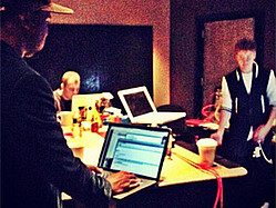 Justin Bieber Pictured In Studio With Kanye West