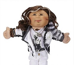 Steven Tyler transformed into Cabbage Patch doll for charity