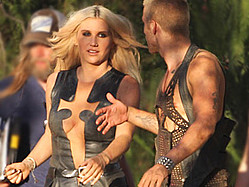 Ke$ha Dons Leather -- And Not Much Else -- On &#039;Die Young&#039; Set