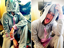 Miley Cyrus Wearing Engagement Ring Again... And Onesie