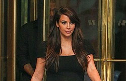 Kim Kardashian tried to hide pregnant body